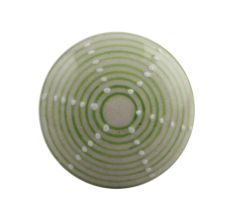 Pea Green Flat Ceramic Cupboard Knob